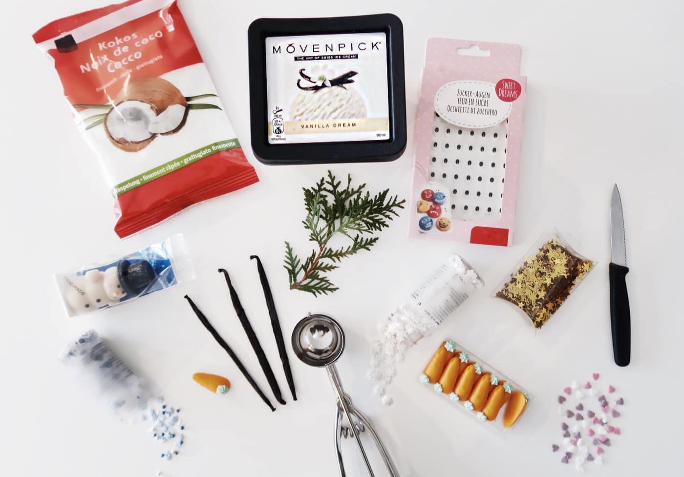 DIY Mövenpick Snow Man Ice Cream
