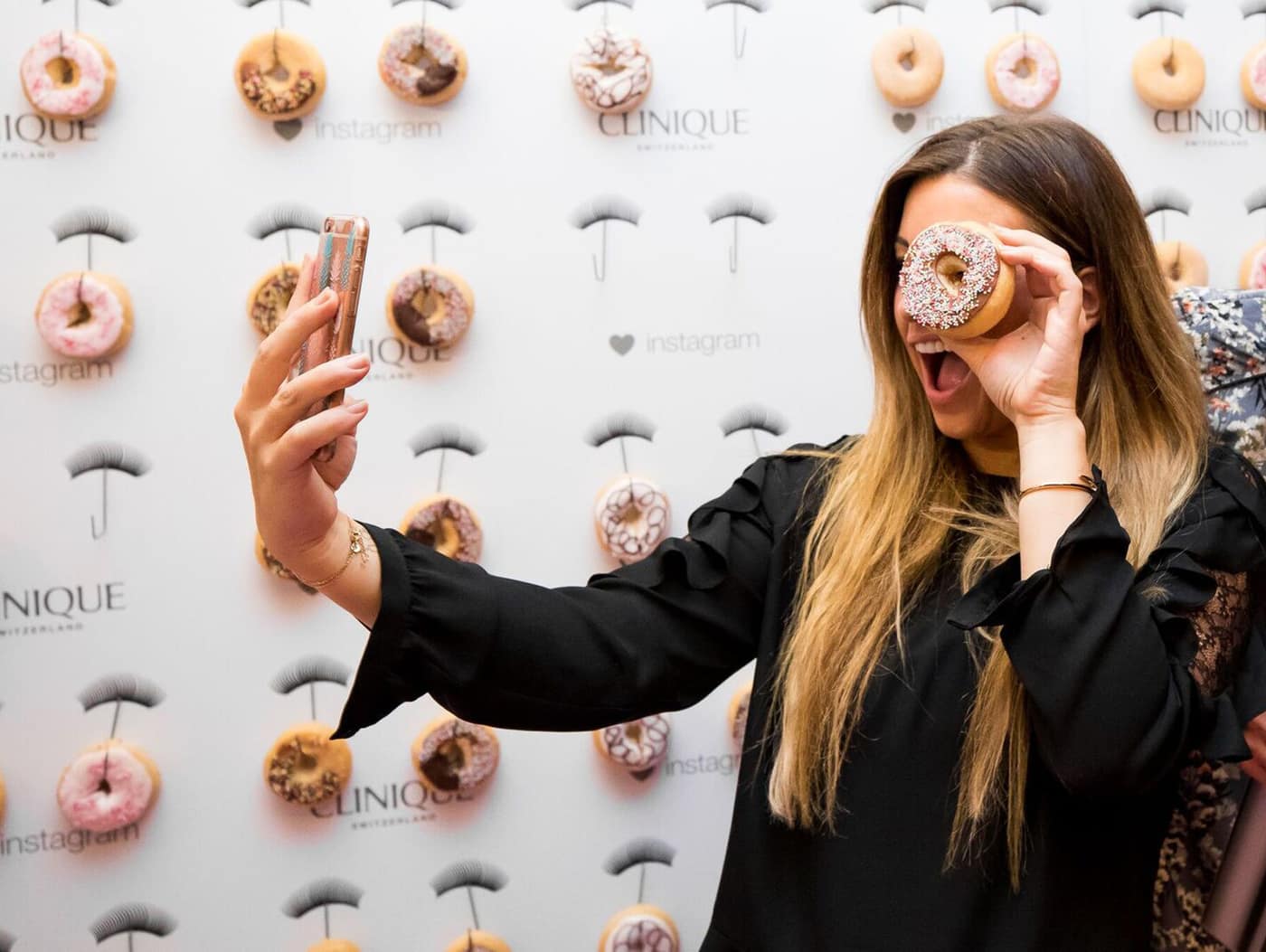 Long Lashes & Donuts at Clinique Event